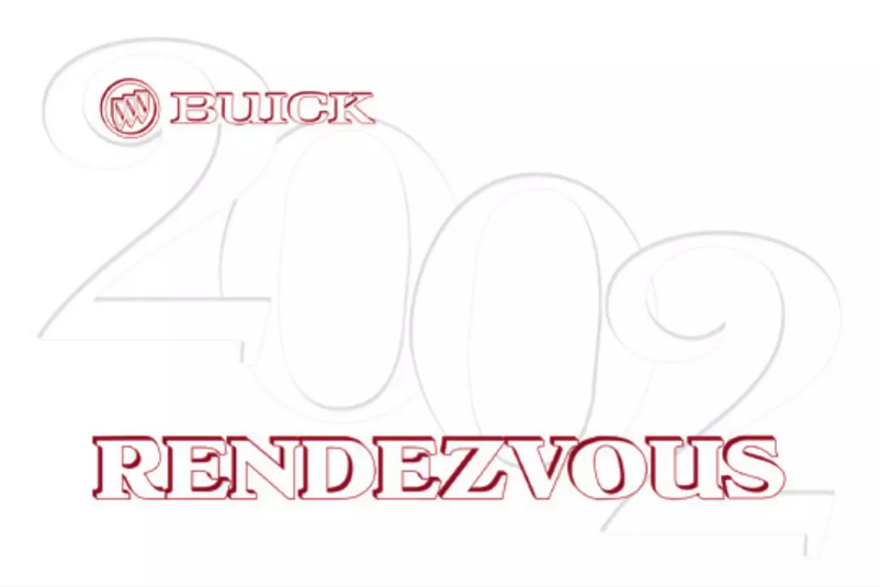 Page 1 de la notice Manuel utilisateur Buick Rendezvous (2002)