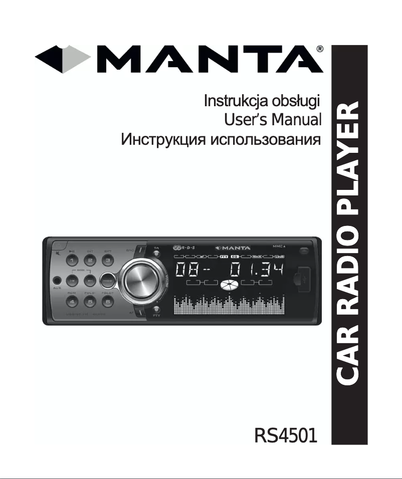 Page 1 of the manual User Manual Manta RS4501