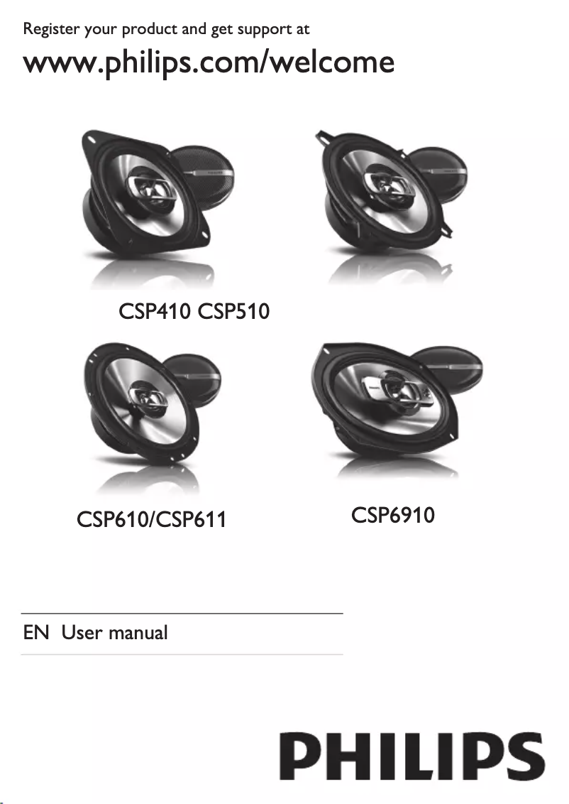 Page 1 de la notice Manuel utilisateur Philips CSP410