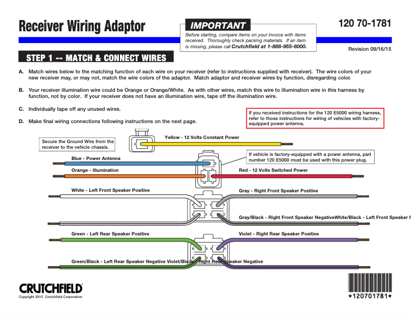 Page n°1 - Manuel utilisateur Metra 70-1781