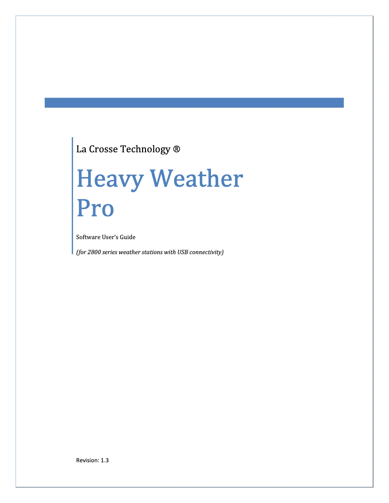 Page n°1 - Manuel utilisateur La Crosse Technology WS-2812U-IT