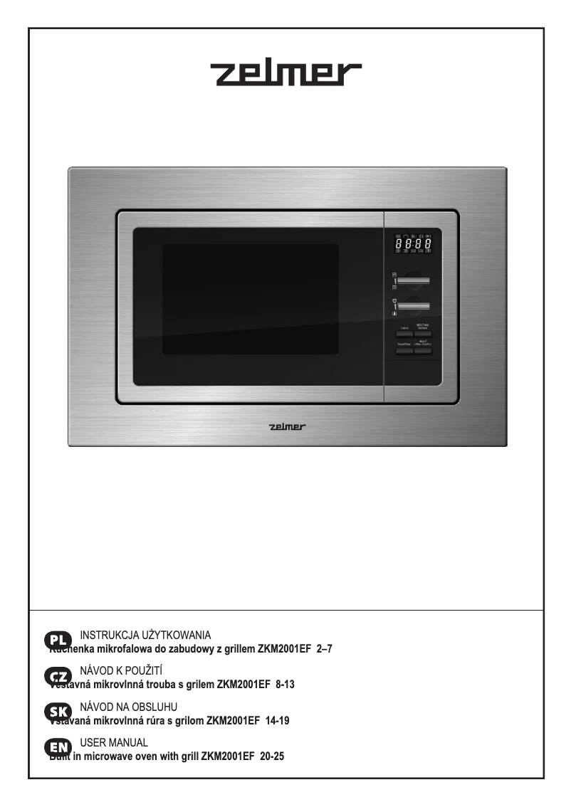 Page 1 de la notice Manuel utilisateur Zelmer ZKM 2001EF