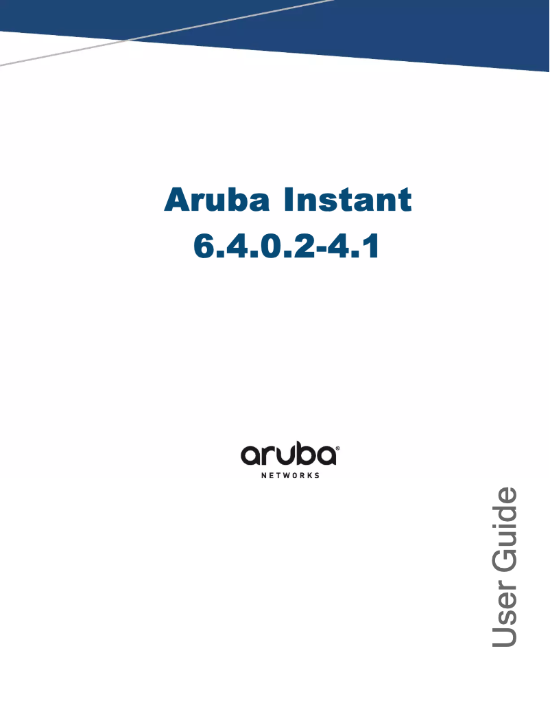 Page n°1 - Manuel utilisateur Aruba Instant IAP-324