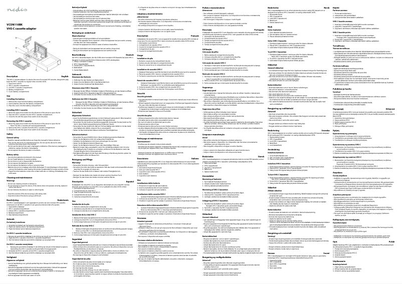 Page 1 de la notice Manuel utilisateur Nedis VCON110BK