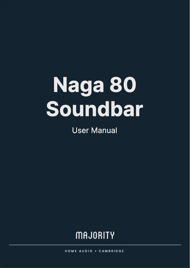 Page 1 de la notice Manuel utilisateur Majority Naga 80