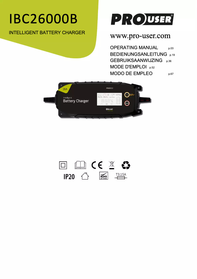 Image de la première page du manuel de l'appareil IBC26000B