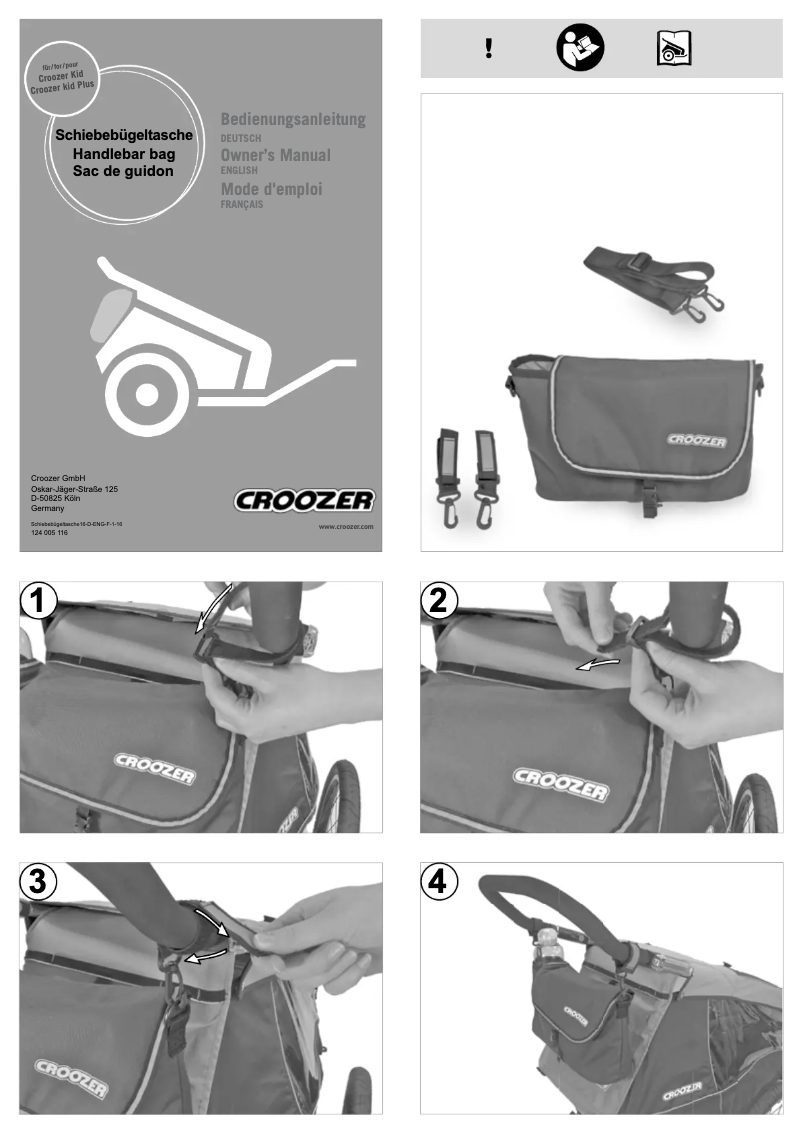 Page 1 de la notice Manuel utilisateur Croozer 122001716