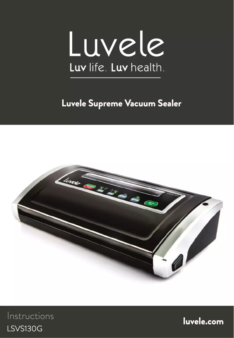 Page n°1 - Manuel utilisateur Luvele Supreme LSVS130G