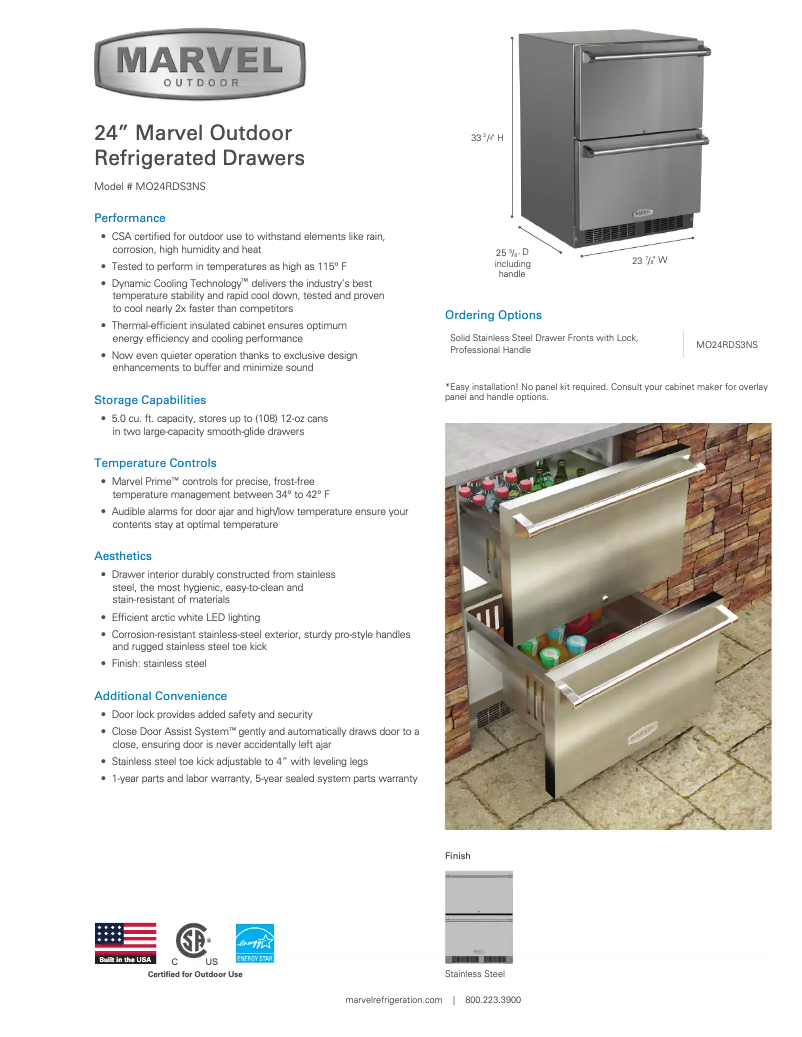 Page 1 de la notice Manuel utilisateur Marvel MO24RD3N