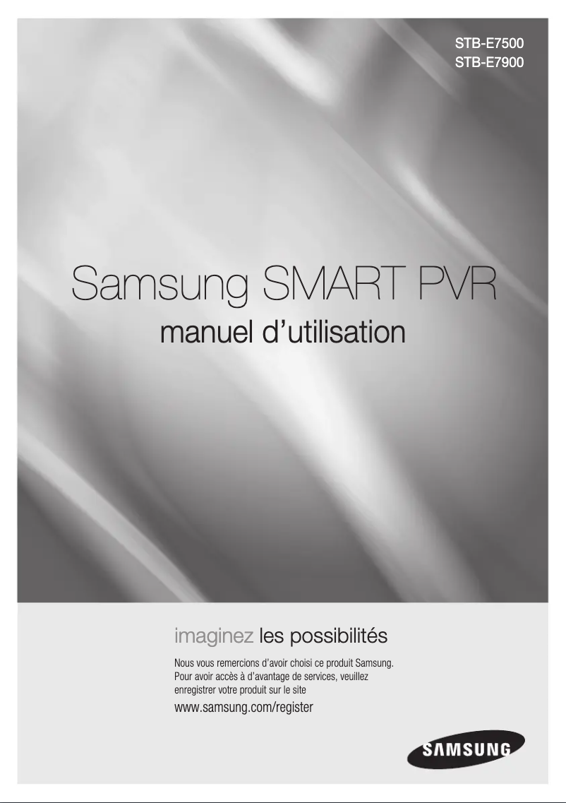 Page 1 de la notice Manuel utilisateur Samsung STB-E7500