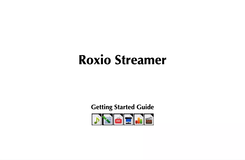 Page 1 de la notice Manuel utilisateur Roxio Streamer