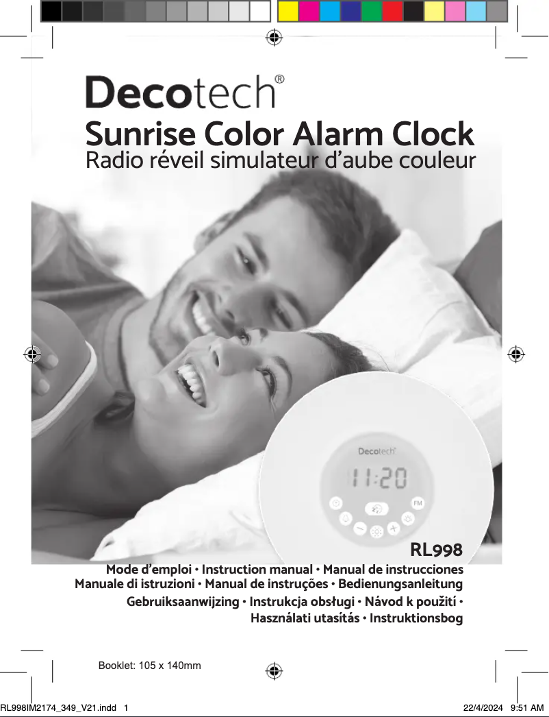 Image de la première page du manuel de l'appareil Decotech RL998