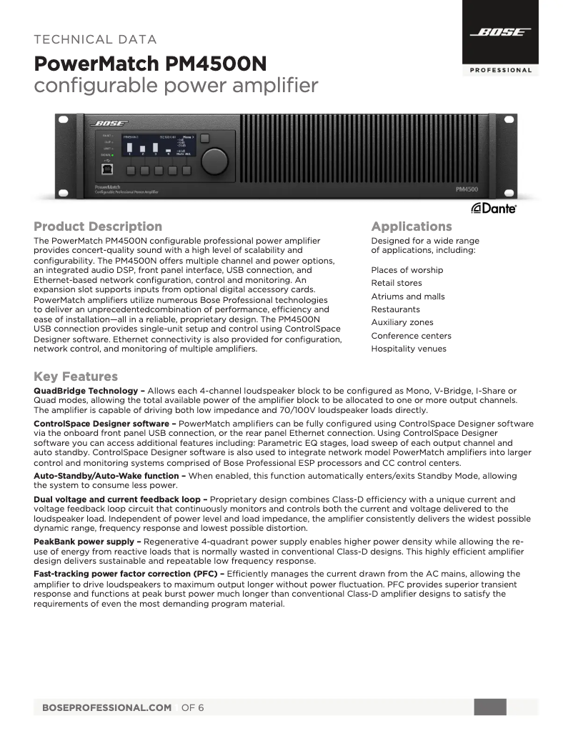 Image de la première page du manuel de l'appareil PowerMatch PM4500N