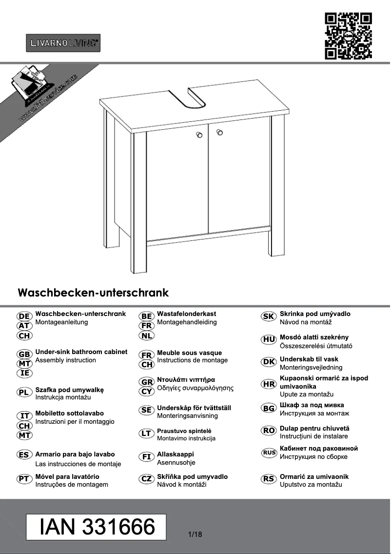 Page 1 de la notice Manuel utilisateur Livarno Lux IAN 331666