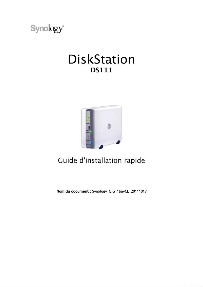 Image de la première page du manuel de l'appareil DS111