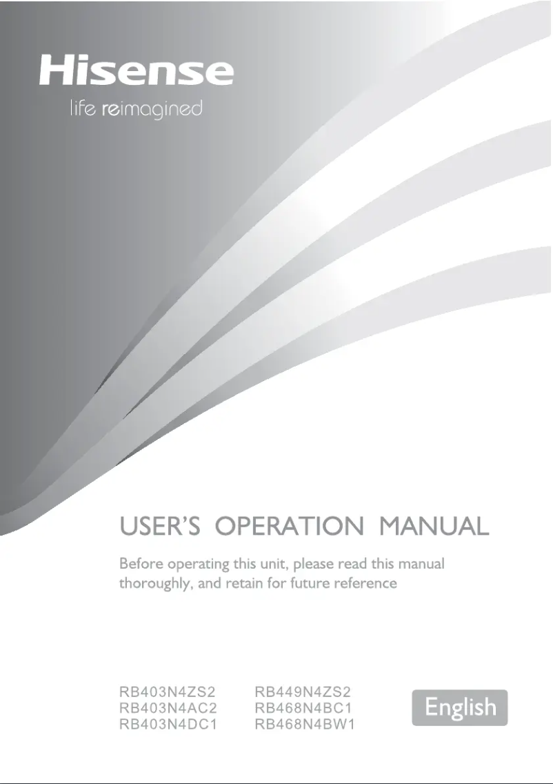 Page n°1 - Manuel utilisateur Hisense RB403N4AC2