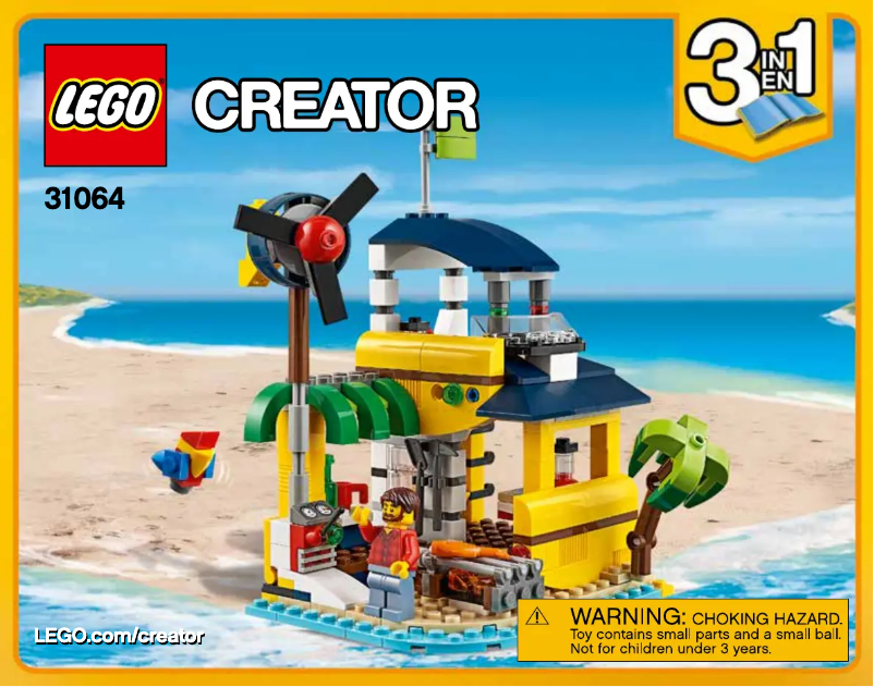 Page 1 de la notice Consignes visuelles Lego Creator 31064