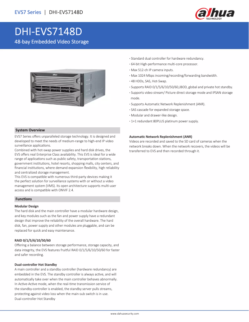 Image de la première page du manuel de l'appareil EVS7148D