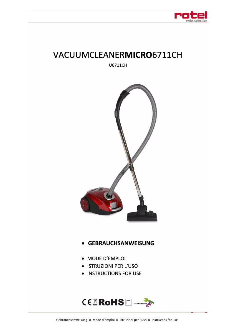 Image de la première page du manuel de l'appareil Micro U6711CH