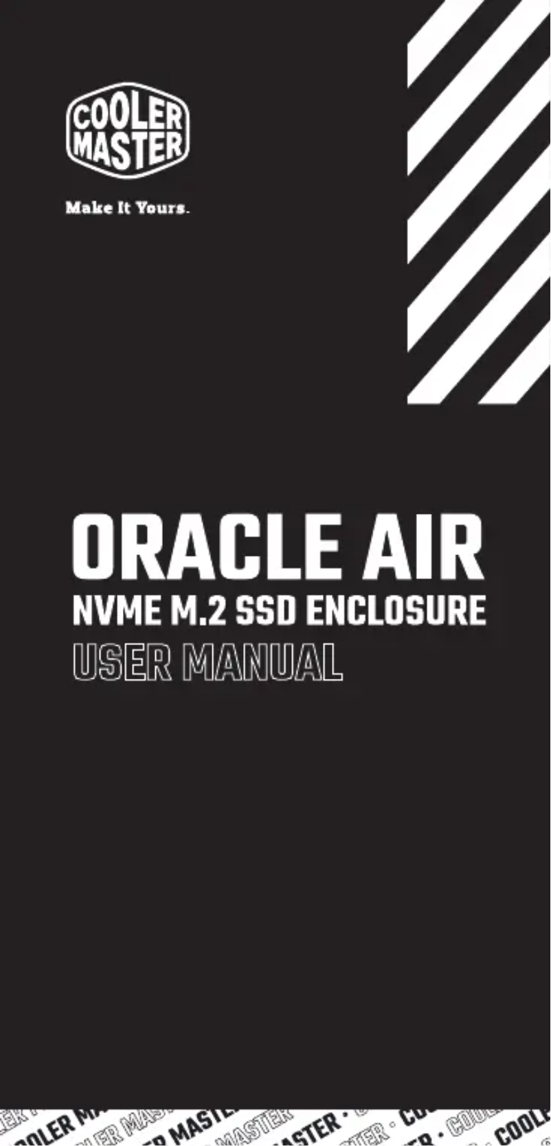 Page 1 de la notice Manuel utilisateur Cooler Master Oracle Air