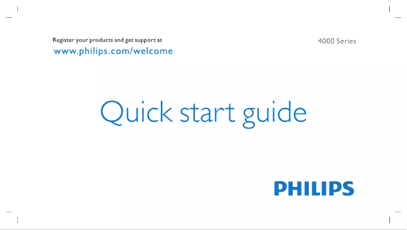 Page n°1 - Guide de démarrage rapide Philips 32PHT4022S