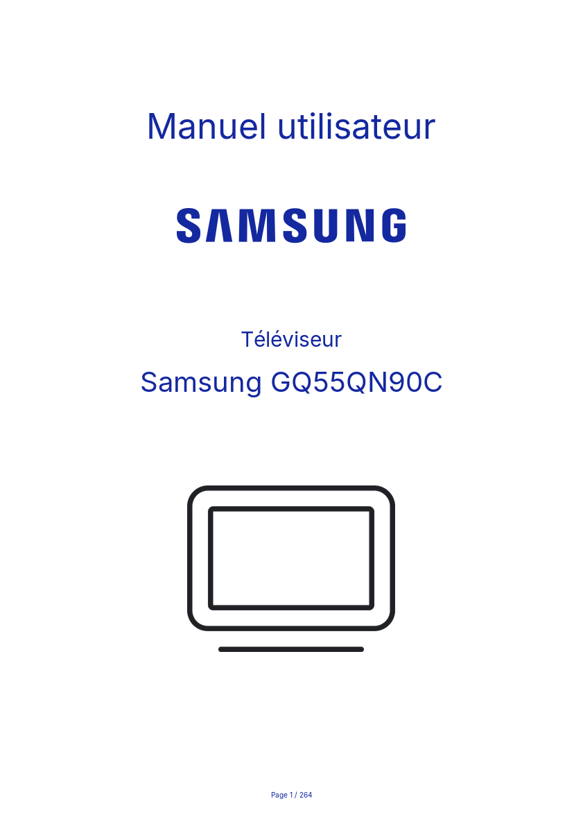 Page n°1 - Manuel utilisateur Samsung GQ55QN90C
