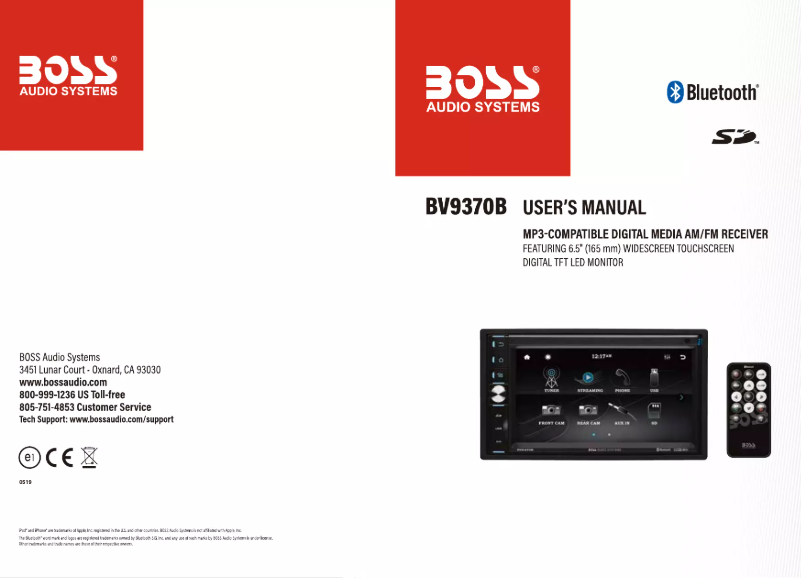 Page n°1 - Manuel utilisateur Boss BV9370B