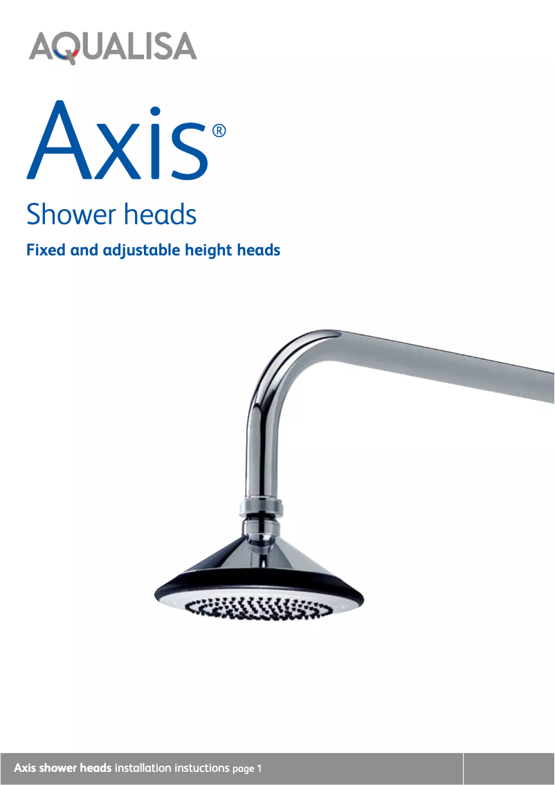 Image de la première page du manuel de l'appareil Axis