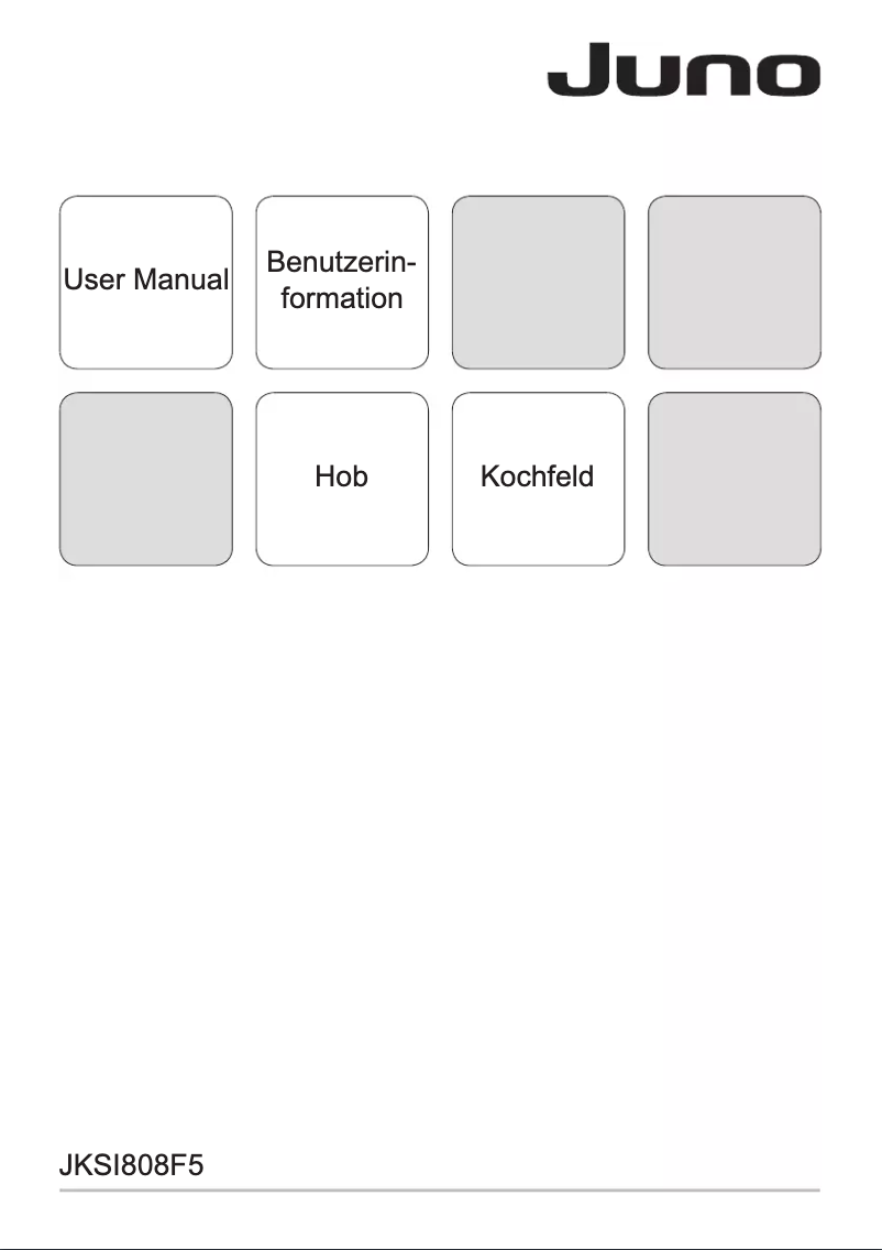Page n°1 - Manuel utilisateur Juno JKSI808F5