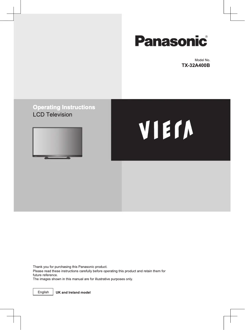 Page 1 de la notice Manuel utilisateur Panasonic Viera TX-32A400B