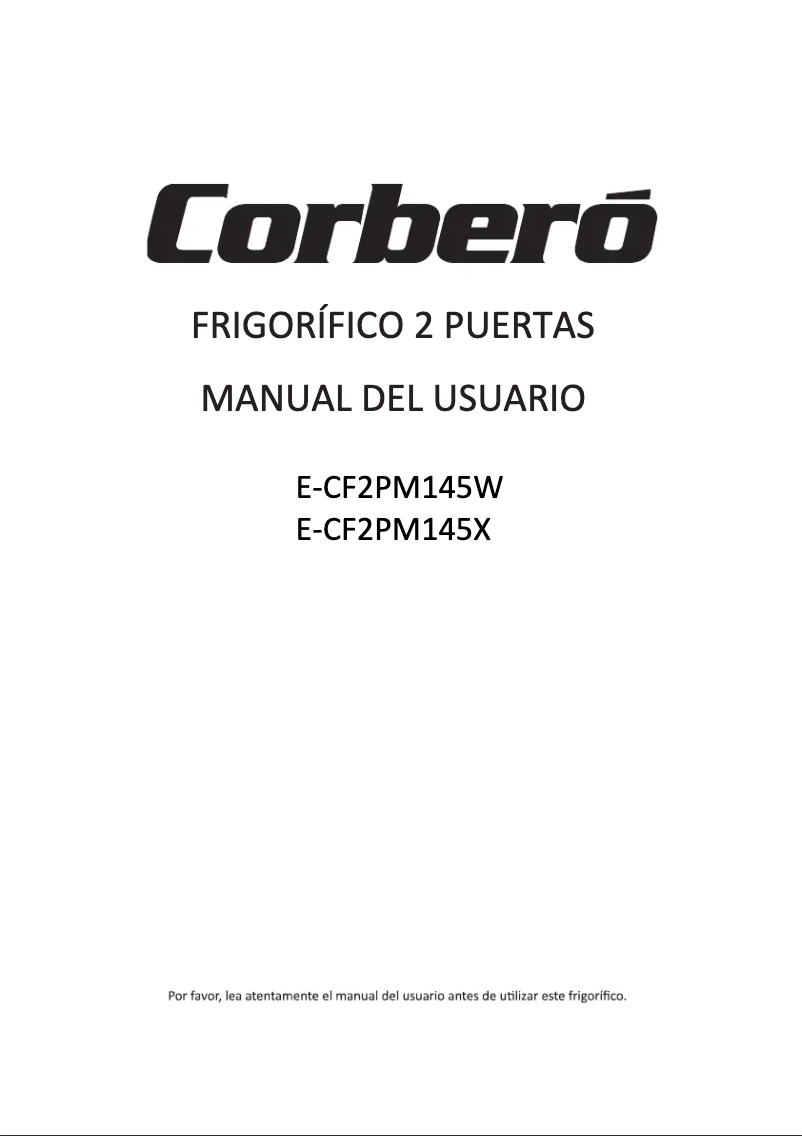 Page n°1 - Manuel utilisateur Corbero E-CF2PM145W