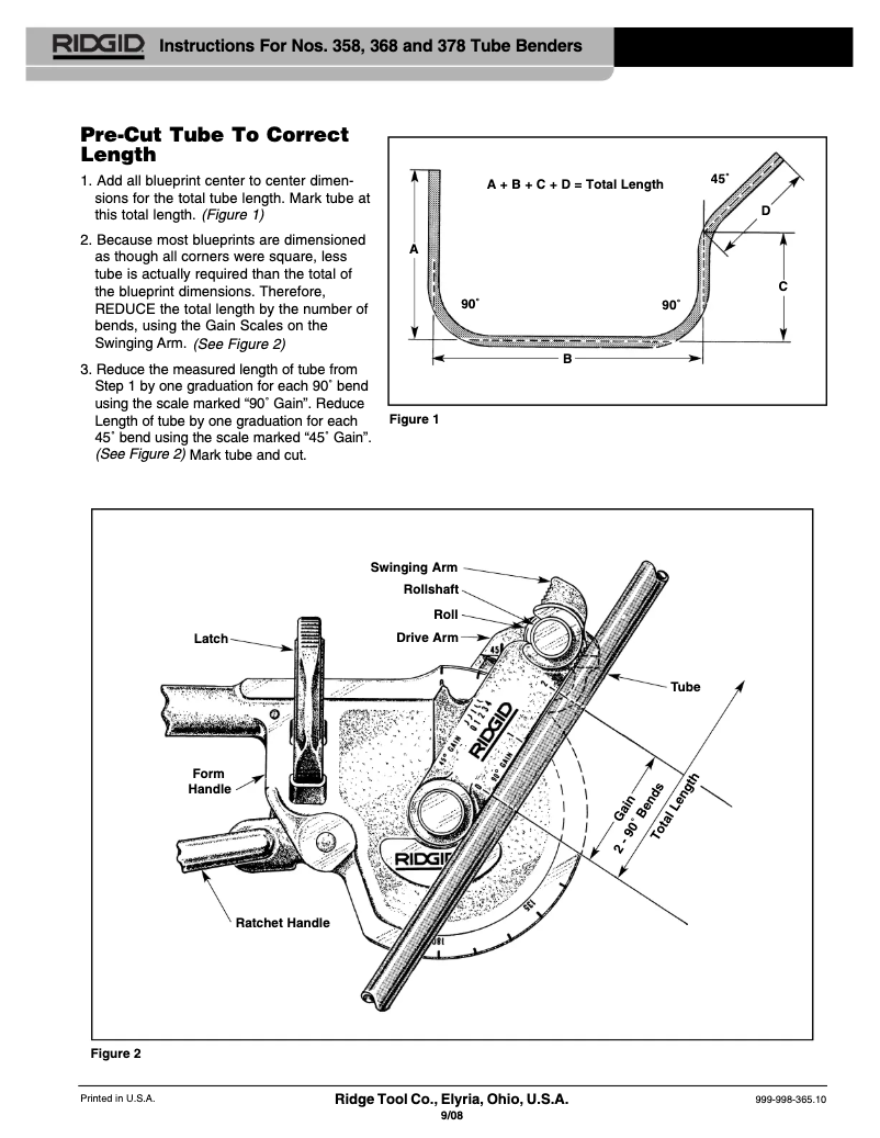 Página 1 del manual Manual de usuario Ridgid 368
