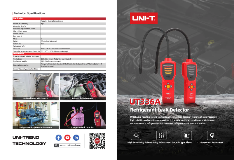 Image de la première page du manuel de l'appareil UT336A