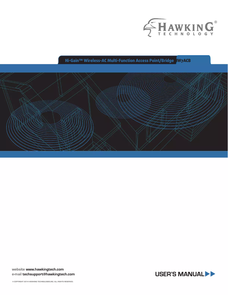Page n°1 - Manuel utilisateur Hawking Technologies HW7ACB