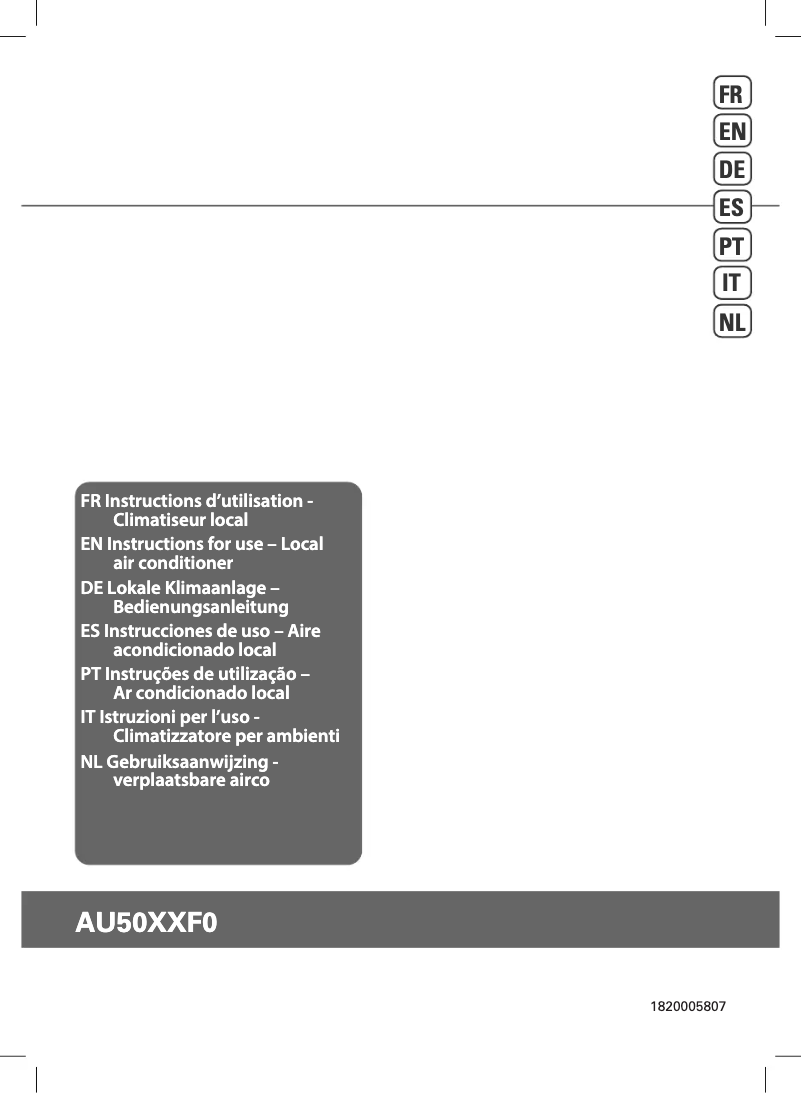 Image de la première page du manuel de l'appareil Turbo Cool AU5010