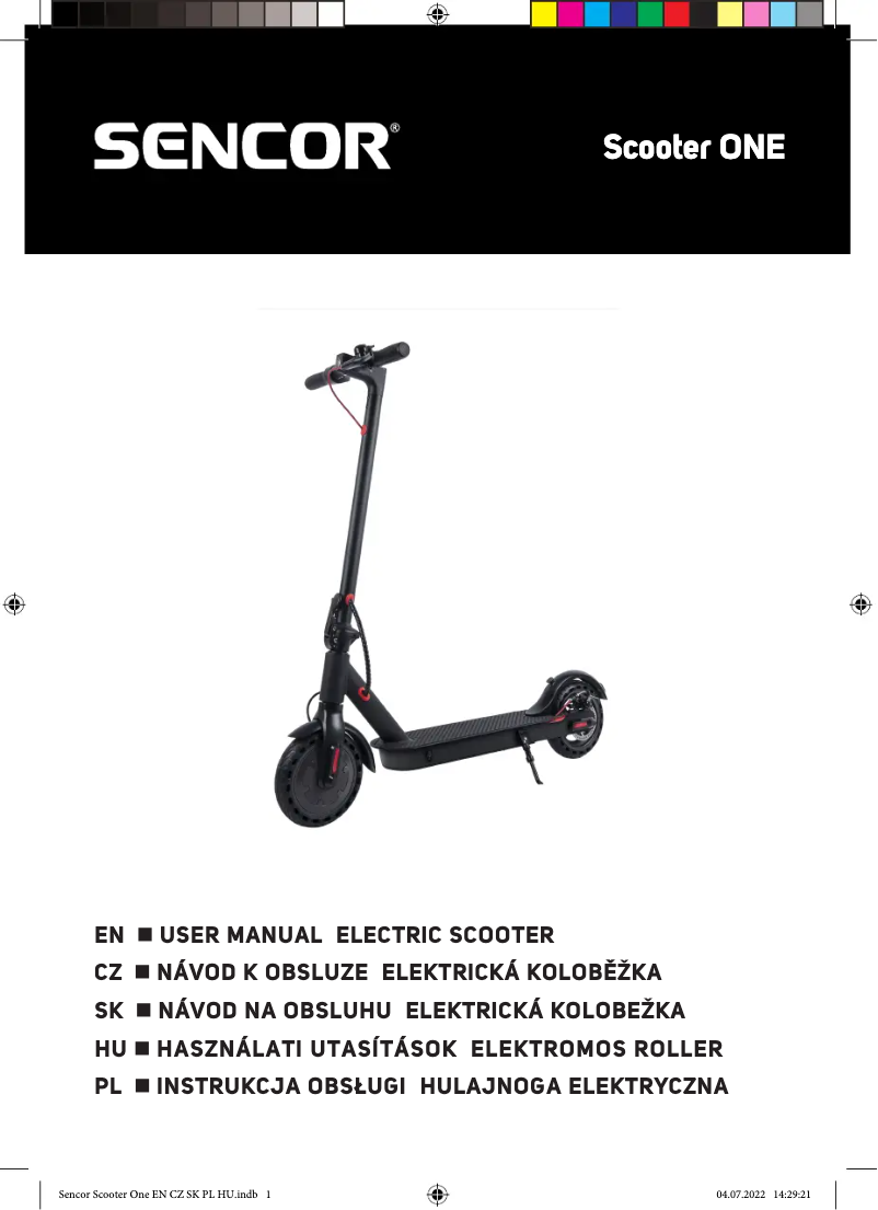 Image de la première page du manuel de l'appareil Scooter ONE
