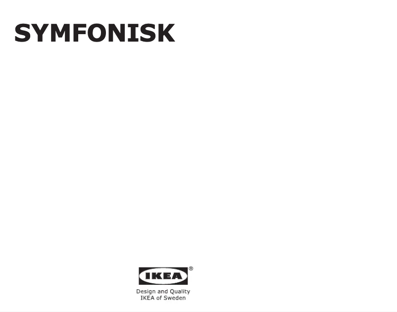 Image de la première page du manuel de l'appareil SYMFONISK 603.704.80