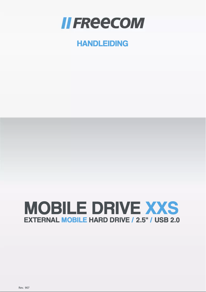 Imagen de la primera página del manual del dispositivo Mobile Drive XXS 3.0