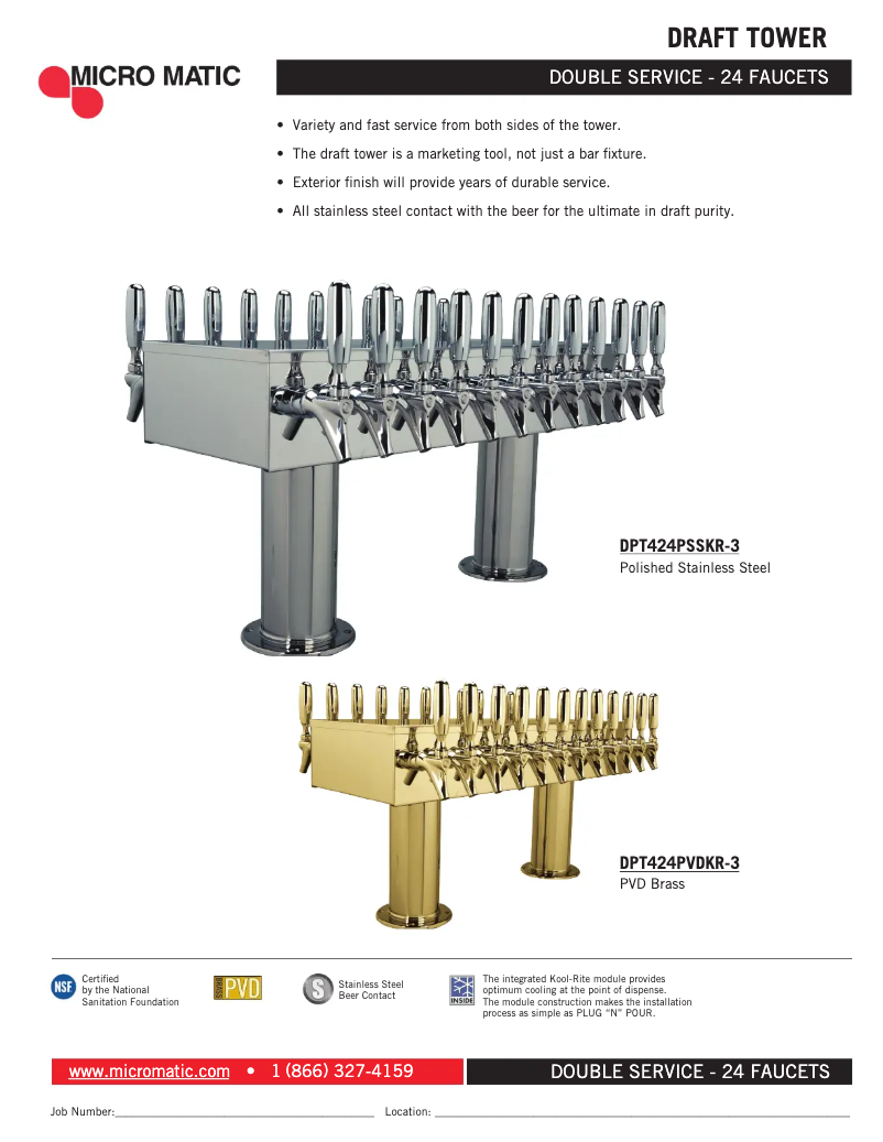 Page 1 de la notice Manuel utilisateur Micro Matic DPT424PSSKR-3