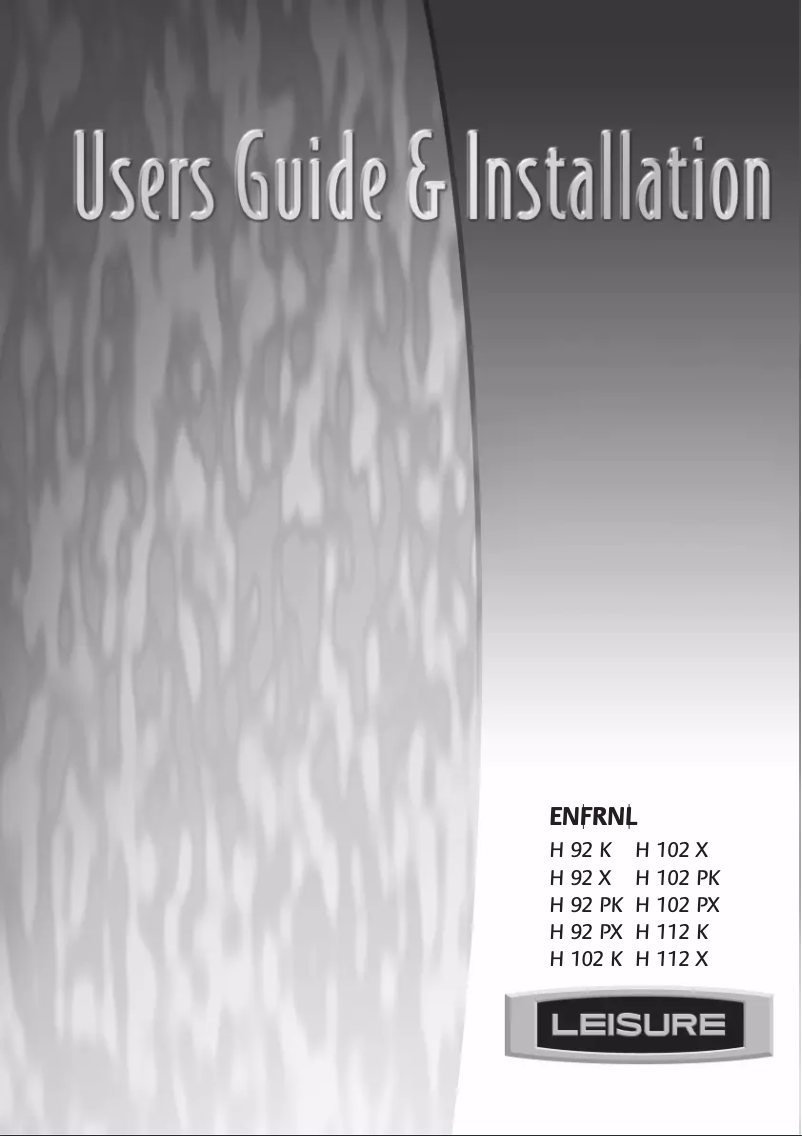 Page n°1 - Manuel utilisateur Leisure H 112 X