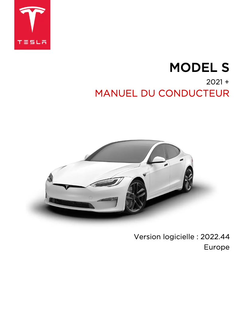Page 1 de la notice Manuel utilisateur Tesla Model S (2021)