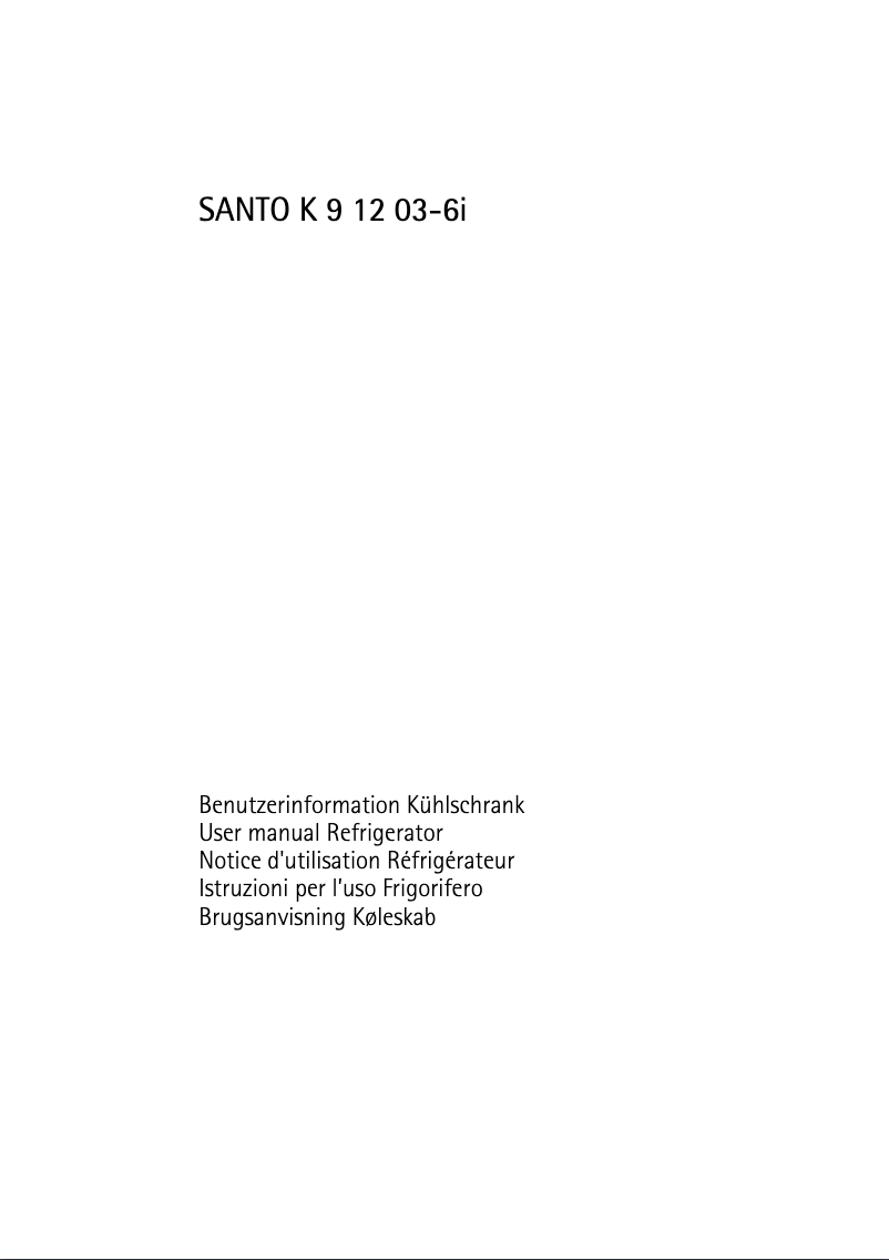 Page n°1 - Manuel utilisateur AEG SK91203-6I
