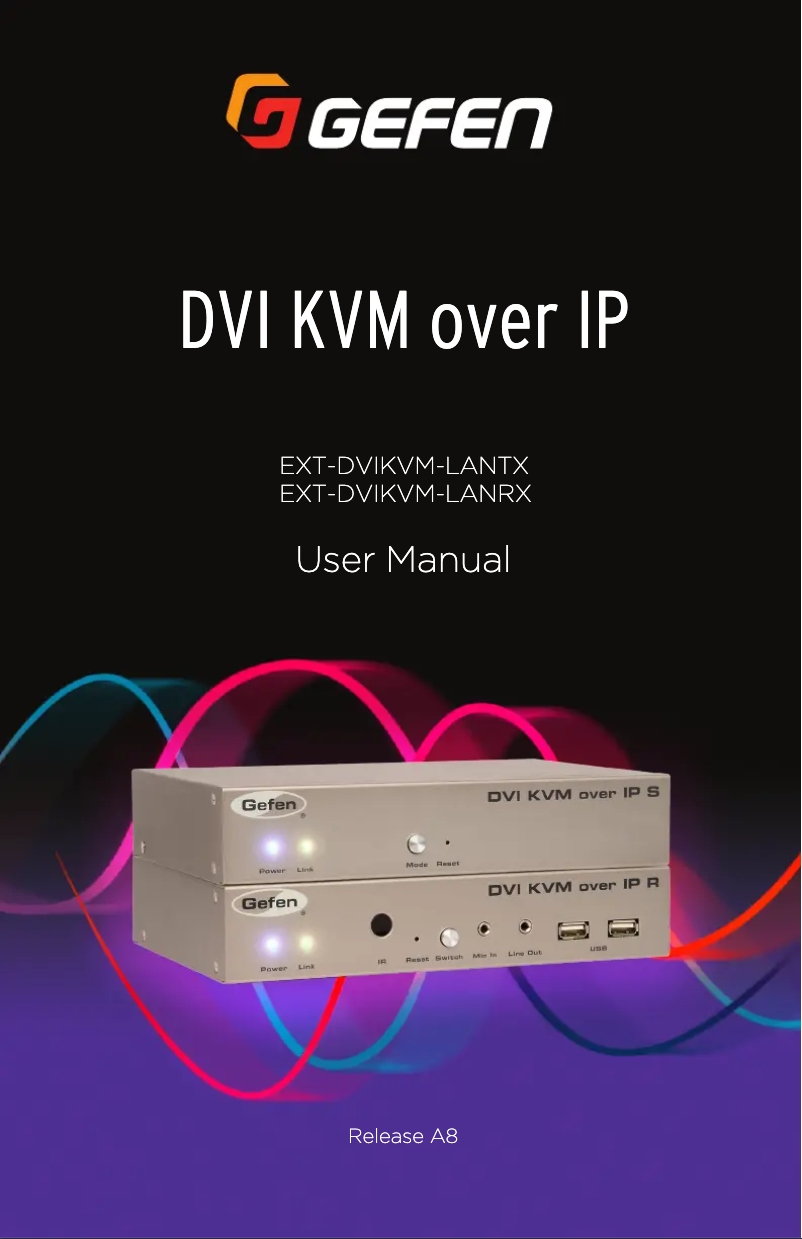 Page 1 de la notice Manuel utilisateur Gefen EXT-DVIKVM-LANTX