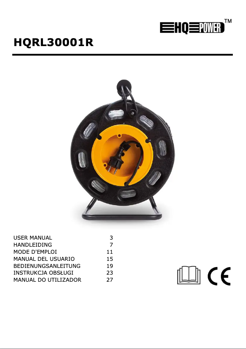 Page 1 de la notice Manuel utilisateur HQ Power HQRL30001R