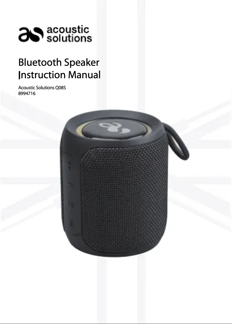 Page 1 de la notice Manuel utilisateur Acoustic Solutions Q08S