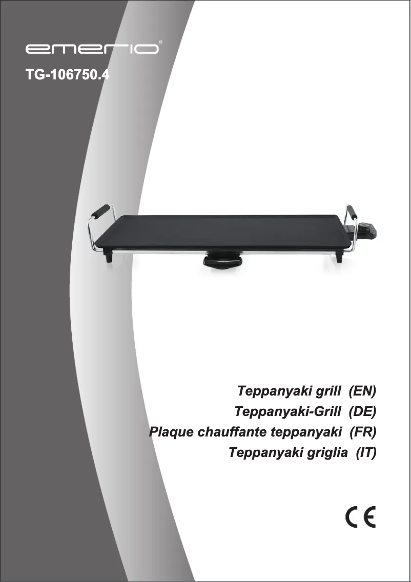 Page 1 de la notice Manuel utilisateur Emerio TG-106750.4