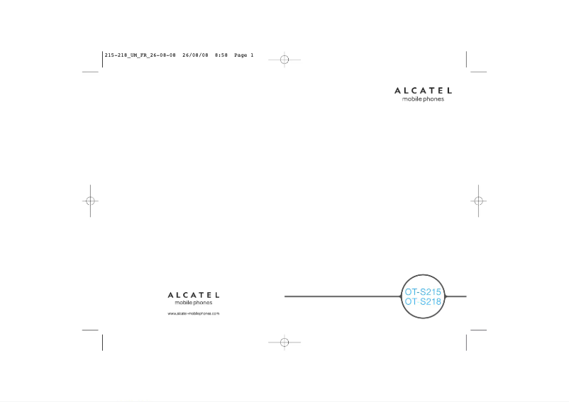 Page 1 of the manual User Manual Alcatel OT-S215