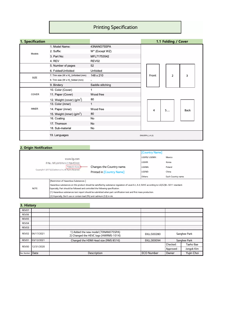 Page 1 de la notice Manuel utilisateur LG 75NANO90SPA