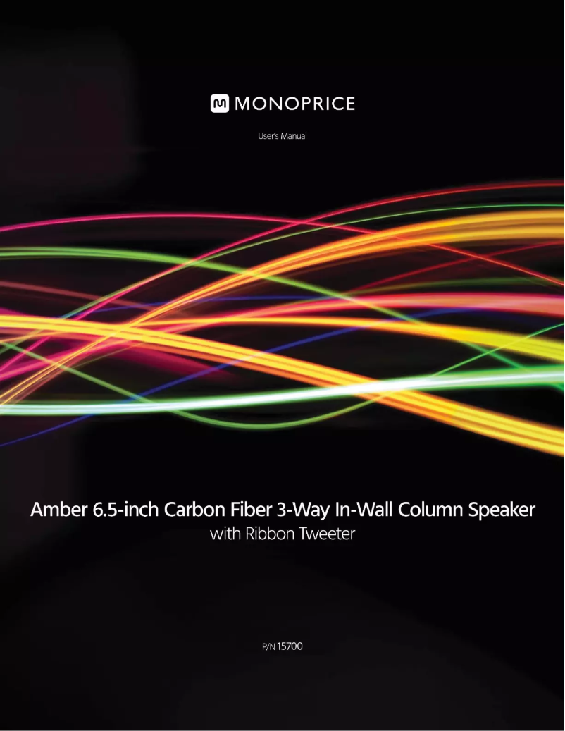 Page 1 de la notice Manuel utilisateur Monoprice 15700