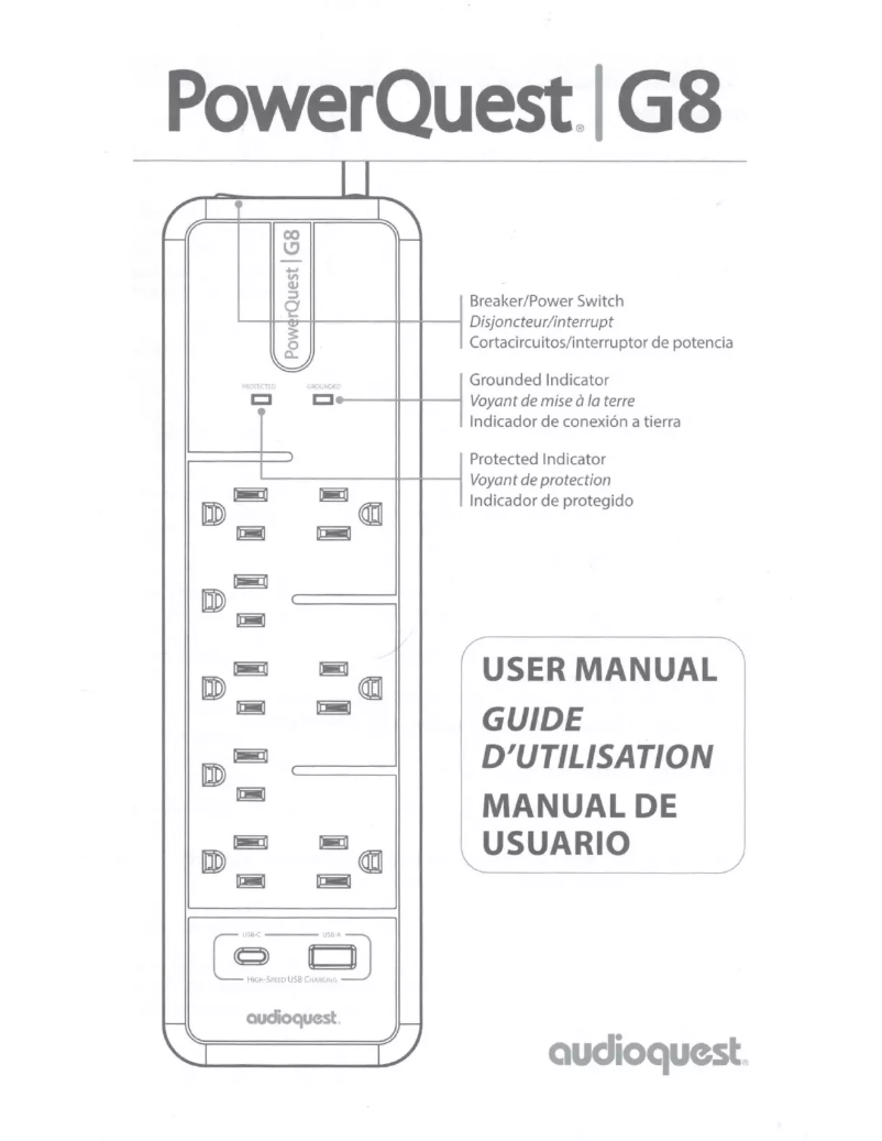 Página 1 del manual Manual de usuario AudioQuest PowerQuest G8